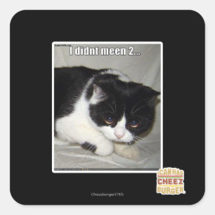 Sticker Carré Je pas meen 2