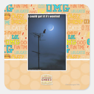 Sticker Carré Je pourrais l'obtenir si je voulais