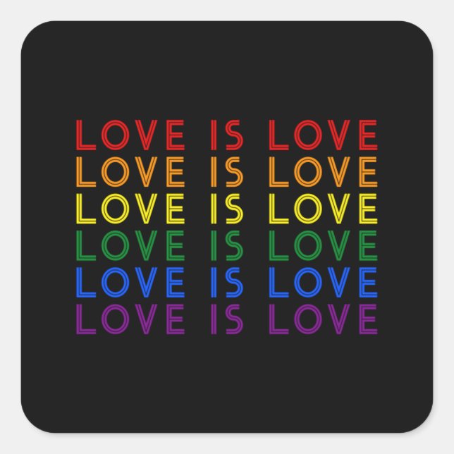 Sticker Carré Je promets d'enseigner l'amour - Diversité, égalit (Devant)
