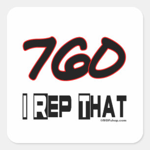 Sticker Carré Je Représente Le Code Régional 760