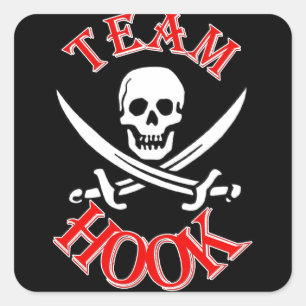 Sticker Carré Je suis avec le capitaine Hook
