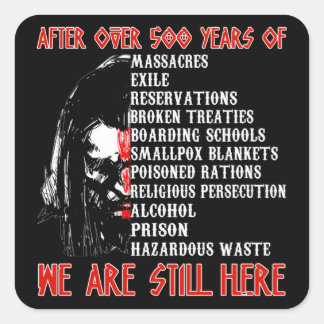 Sticker Carré Je suis fier de Native American 86