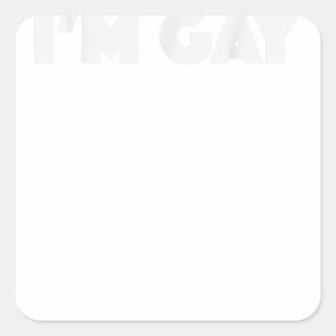 Sticker Carré Je suis Gay