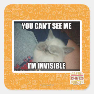 Sticker Carré Je suis invisible