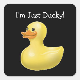 Sticker Carré Je suis Juste Ducky ! - Chaussures Carrés