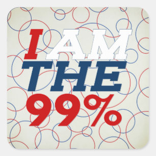 STICKER CARRÉ JE SUIS LE 99%