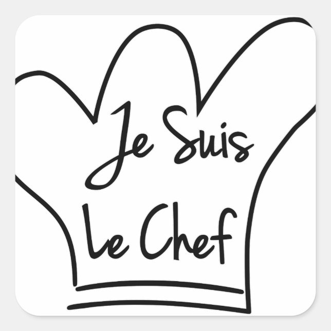 Sticker Carré Je Suis Le Chef (Devant)