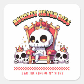 Sticker Carré Je suis le roi de mon histoire | Un pourcentage ne