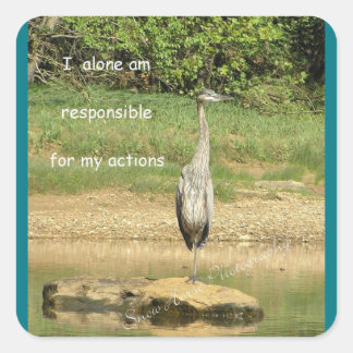 Sticker Carré Je Suis Seul Responsable