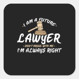 Sticker Carré Je Suis Un Avocat Du Futur