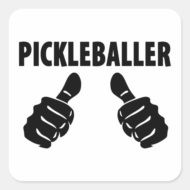 Sticker Carré Je suis un Pickleballer (Devant)