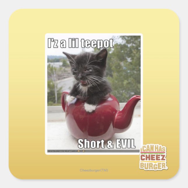 Sticker Carré Je suis un pot de lait (Devant)