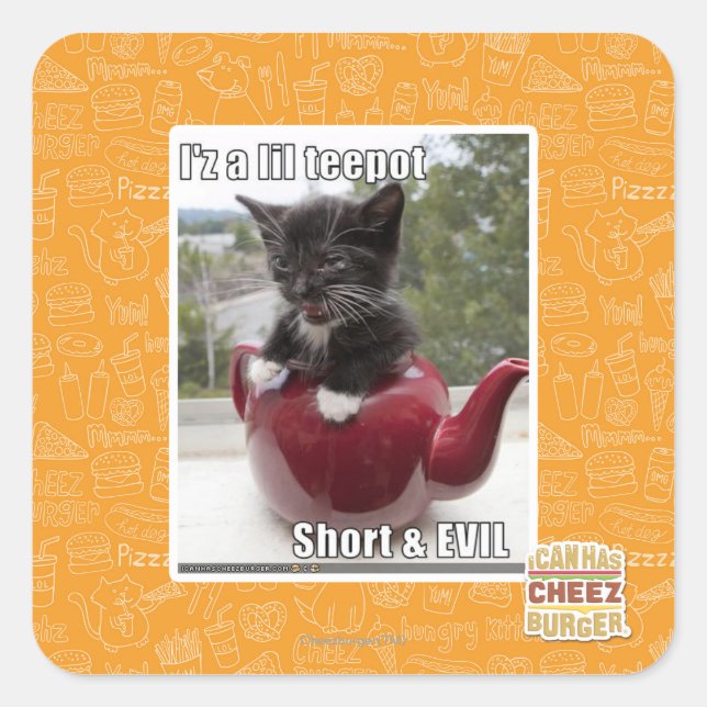 Sticker Carré Je suis un pot de lait (Devant)