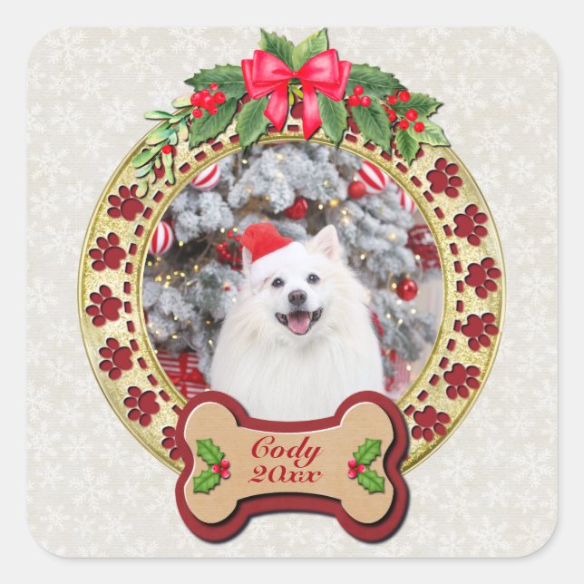 Sticker Carré Je T'Ai Fait Un Joyeux Cadeau De Noël Personnalisé (Devant)