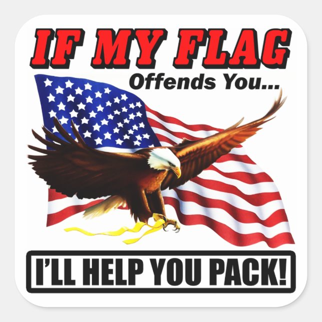 Sticker Carré Je T'Aiderai À Embalayer ! (Devant)