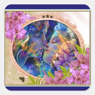 Sticker Carré Je t'aime