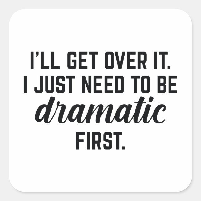 Sticker Carré Je vais m'en remettre (Devant)