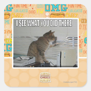 Sticker Carré Je vois ce que vous avez fait là