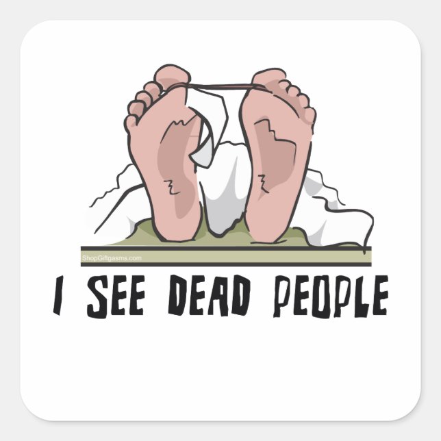 Sticker Carré Je Vois Des Personnes Mortes (Devant)