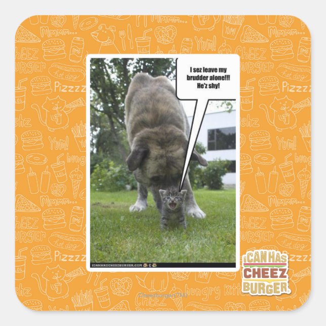 Sticker Carré Je vous demande de laisser mon meurtrier seul (Devant)