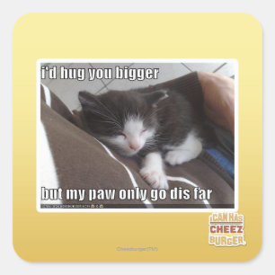 Sticker Carré Je vous étreindrais plus grands