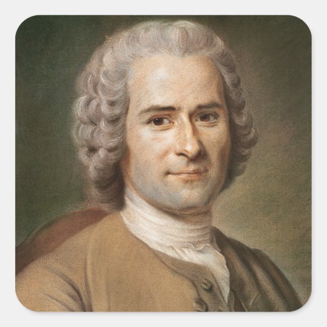 Sticker Carré Jean-Jacques Rousseau après 1753 (Devant)