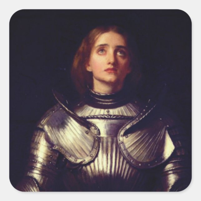 Sticker Carré Jeanne d'Arc par John Everett Millais (Devant)