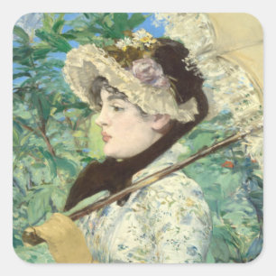Sticker Carré Jeanne (printemps) Edouard Manet