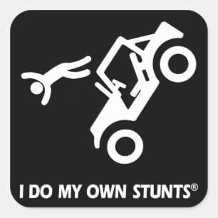 Sticker Carré Jeep My own Stunts