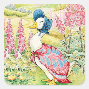 Sticker Carré “Jemima Puddle Duck” by Beatrix Potter