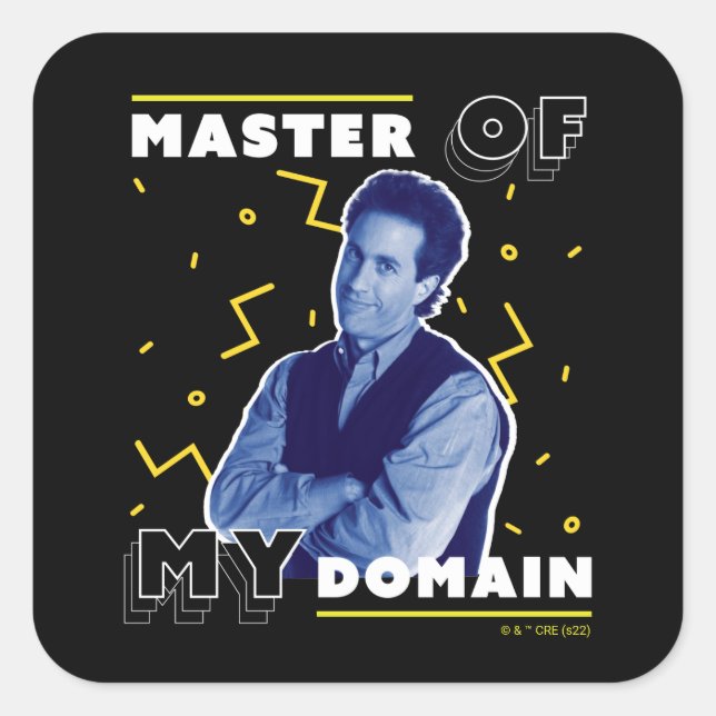 Sticker Carré Jerry Seinfeld | Master of My Domain (Devant)