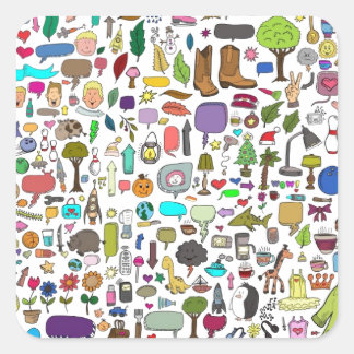 Sticker Carré J'espionne avec mon petit oeil