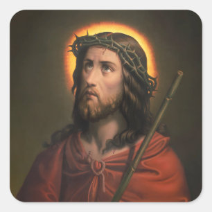 Sticker Carré Jésus-Christ avec la Couronne d'épines