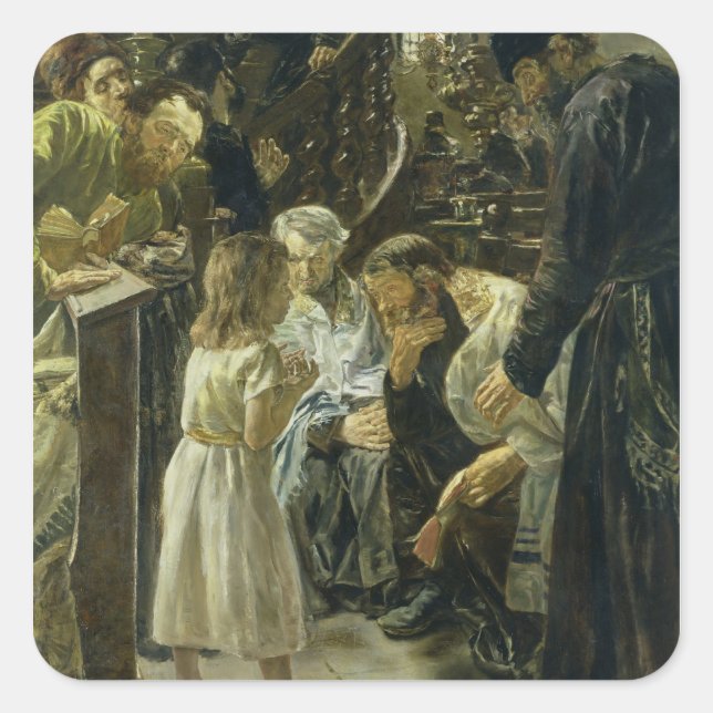 Sticker Carré Jésus de douze ans dans le Temple, 1879 (Devant)