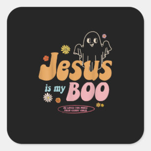 Sticker Carré Jésus est mon amour Il vous aime plus Foi ludique