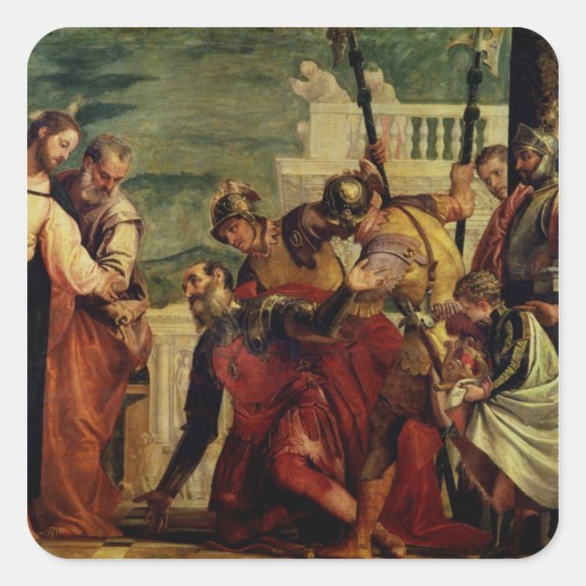 Sticker Carré Jésus et le centurion (Devant)