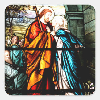 Sticker Carré Jésus et Mary