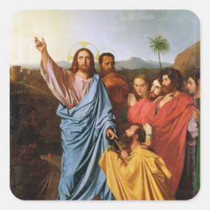Sticker Carré Jésus renvoyant les clés à St Peter, 1820