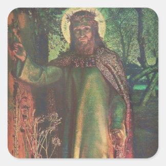 Sticker Carré Jésus se tient à la porte et frappe