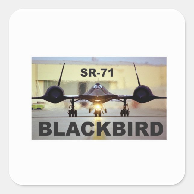 Sticker Carré jet chaud noir (Devant)