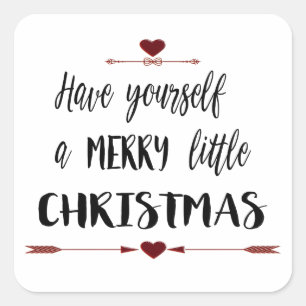 STICKER CARRÉ JETEZ-VOUS UN JEUNE PETIT NOËL