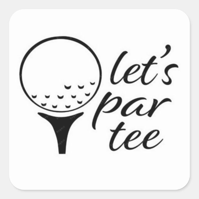 STICKER CARRÉ JETONS LE BÂTIMENT DU COOL GOLFER PAR TEE* (Devant)