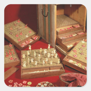 Sticker Carré Jeu de loto de dauphin inventé par Louis XIV