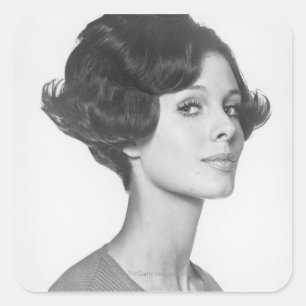 Sticker Carré Jeune femme