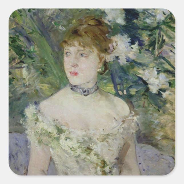 Sticker Carré Jeune fille dans une robe de bal, 1879 (Devant)