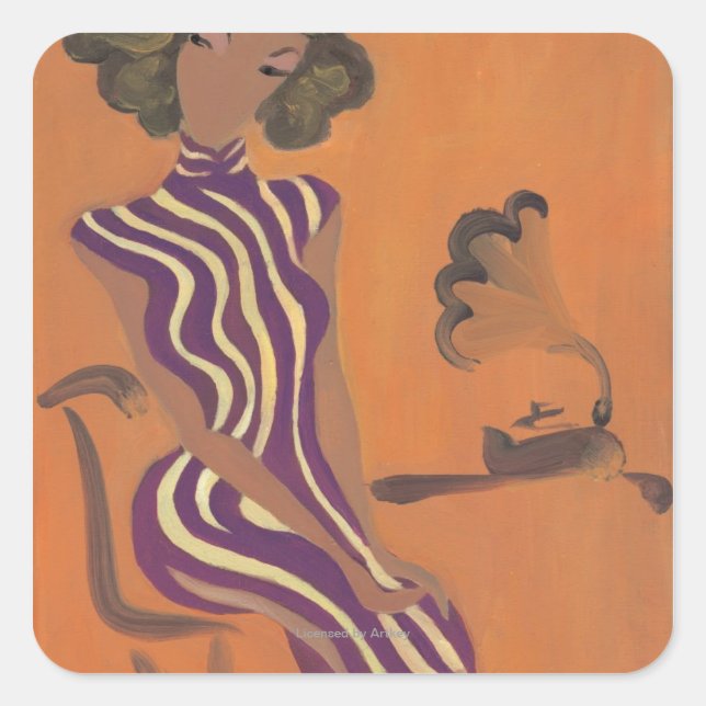 Sticker Carré Jeune florissant n° 8 (Devant)