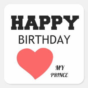 STICKER CARRÉ JEUX ANNIVERSAIRE DE MON PRINCE