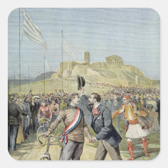 Sticker Carré Jeux olympiques à Athènes (Devant)