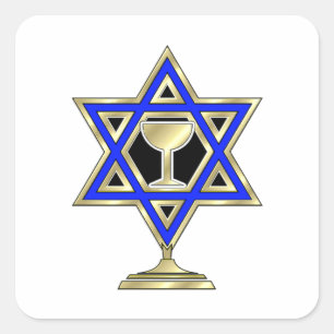 Sticker Carré Jewish Star