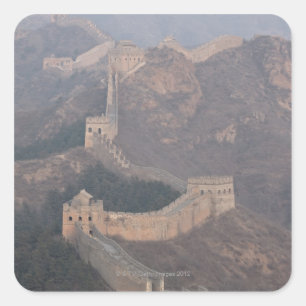 Sticker Carré Jinshanling section, Grande Muraille de Chine